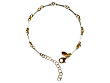 Włoska bransoletka złocona z emalią