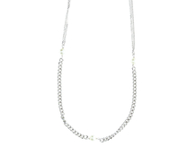 Włoski srebrny naszyjnik z perełkami